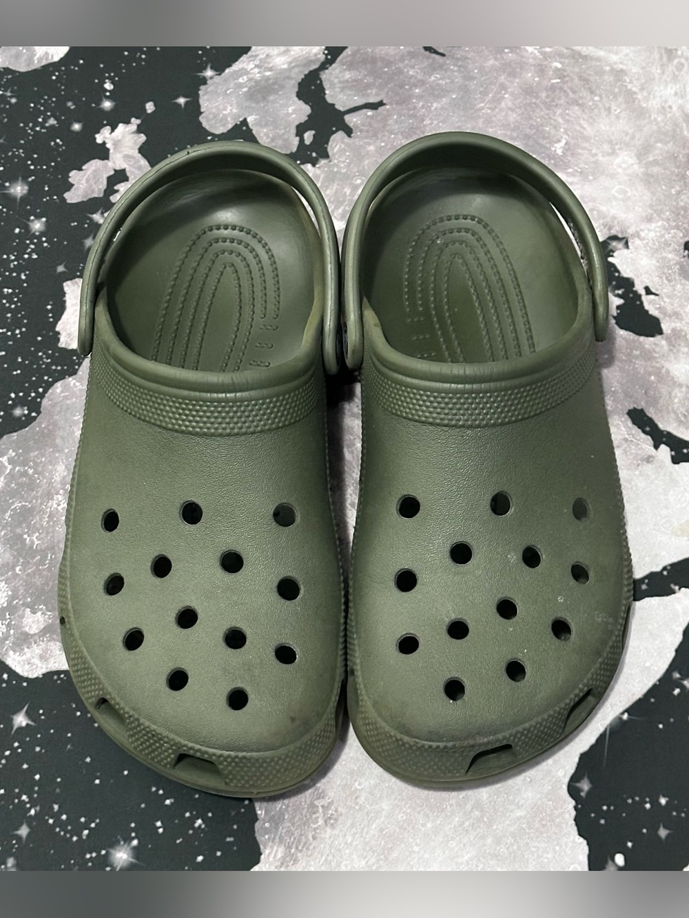 Crocs Army Green Colorway Mens Clogs Size 11